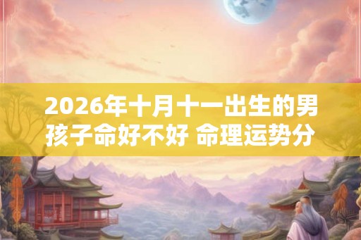 2026年十月十一出生的男孩子命好不好 命理运势分析