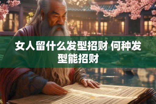 女人留什么发型招财 何种发型能招财