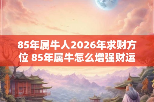 85年属牛人2026年求财方位 85年属牛怎么增强财运