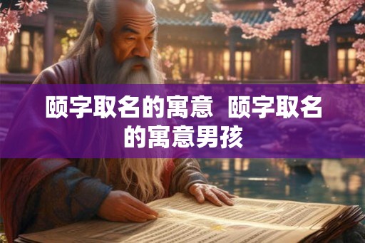 颐字取名的寓意  颐字取名的寓意男孩