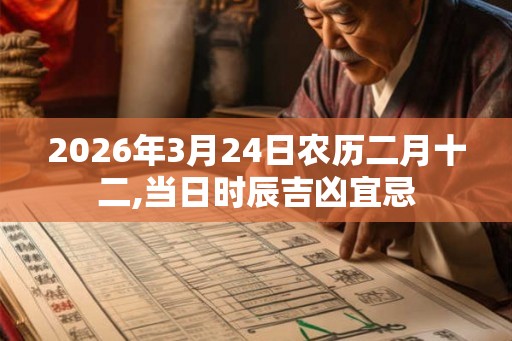 2026年3月24日农历二月十二,当日时辰吉凶宜忌
