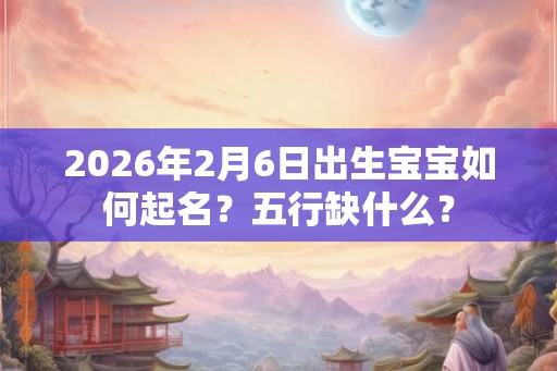 2026年2月6日出生宝宝如何起名？五行缺什么？