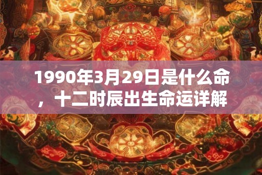 1990年3月29日是什么命，十二时辰出生命运详解
