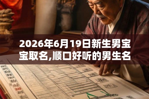 2026年6月19日新生男宝宝取名,顺口好听的男生名字怎么选
