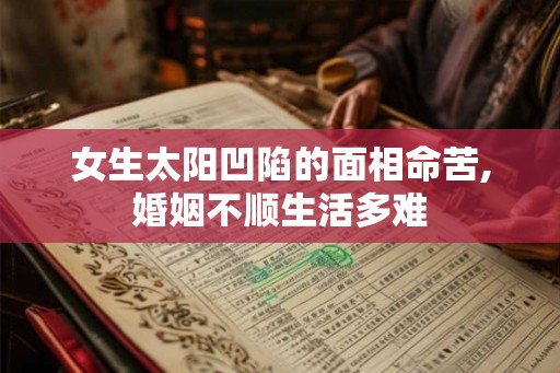 女生太阳凹陷的面相命苦,婚姻不顺生活多难 女生太阳凹陷的面相命苦,婚姻不顺生活多难