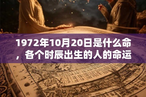 1972年10月20日是什么命,各个时辰出生的人的命运 1972年10月20日是什么命,各个时辰出生的人的命运