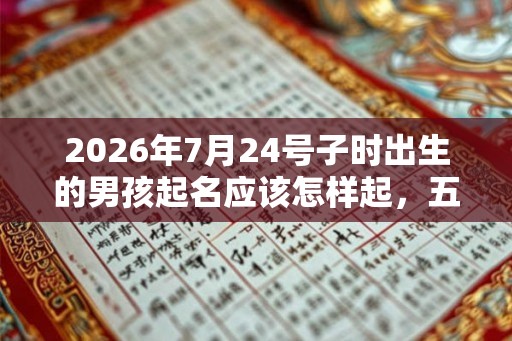 2026年7月24号子时出生的男孩起名应该怎样起，五行是什么