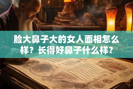 脸大鼻子大的女人面相怎么样？长得好鼻子什么样？