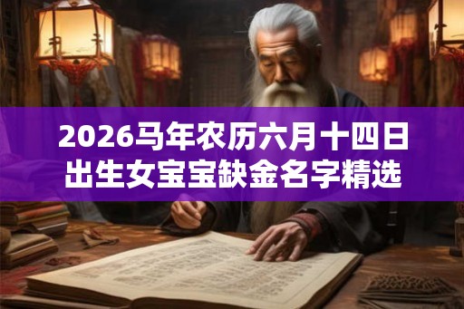 2026马年农历六月十四日出生女宝宝缺金名字精选