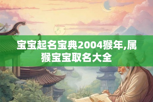 宝宝起名宝典2004猴年,属猴宝宝取名大全