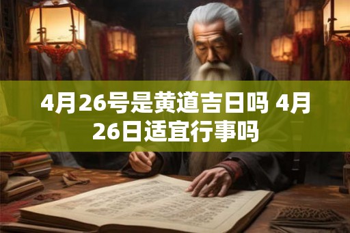 4月26号是黄道吉日吗 4月26日适宜行事吗