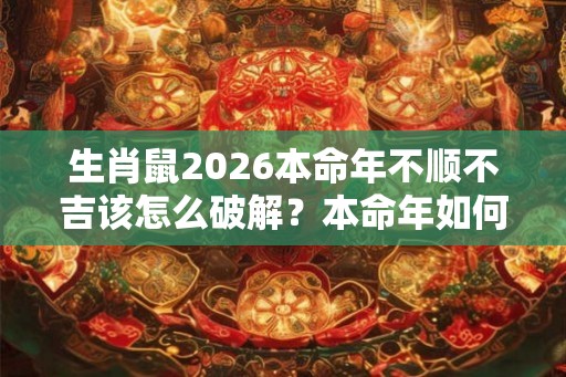 生肖鼠2026本命年不顺不吉该怎么破解？本命年如何转运？