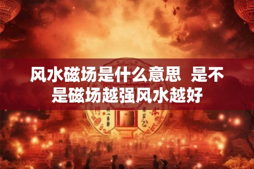 风水磁场是什么意思  是不是磁场越强风水越好