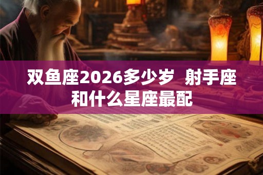 双鱼座2026多少岁  射手座和什么星座最配