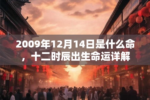 2009年12月14日是什么命，十二时辰出生命运详解