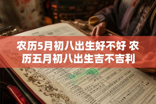 农历5月初八出生好不好 农历五月初八出生吉不吉利