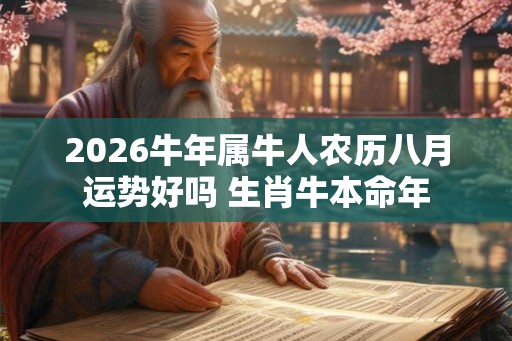 2026牛年属牛人农历八月运势好吗 生肖牛本命年 2026牛年属牛人农历八月运势好吗 生肖牛本命年