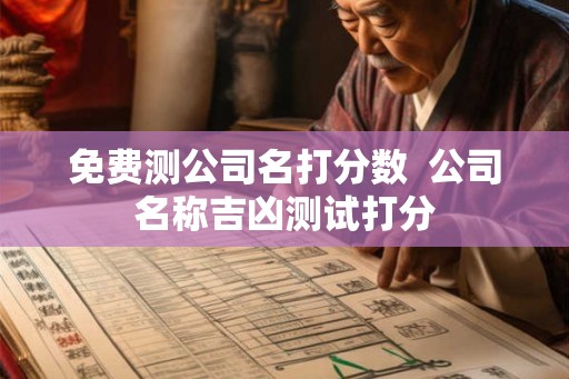 免费测公司名打分数  公司名称吉凶测试打分