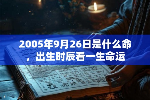 2005年9月26日是什么命，出生时辰看一生命运