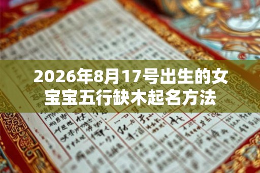 2026年8月17号出生的女宝宝五行缺木起名方法