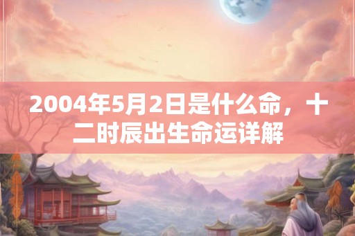 2004年5月2日是什么命,十二时辰出生命运详解 2004年5月2日是什么命,十二时辰出生命运详解