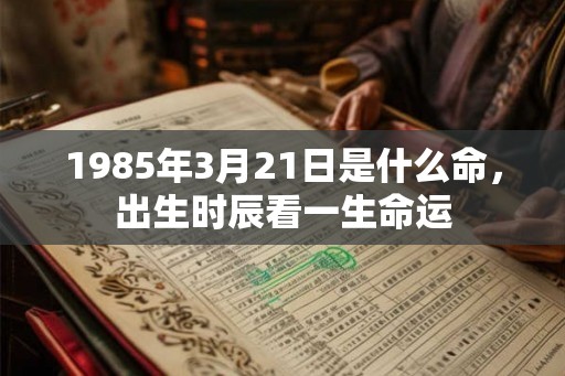 1985年3月21日是什么命，出生时辰看一生命运