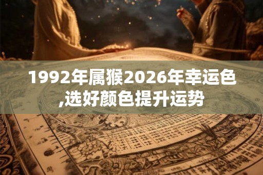 1992年属猴2026年幸运色,选好颜色提升运势