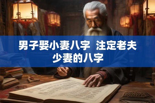 男子娶小妻八字  注定老夫少妻的八字