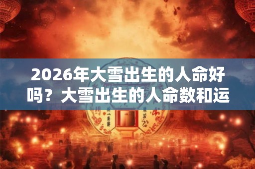 2026年大雪出生的人命好吗？大雪出生的人命数和运势解析