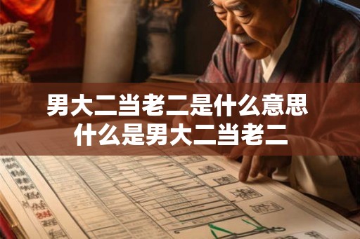 男大二当老二是什么意思 什么是男大二当老二