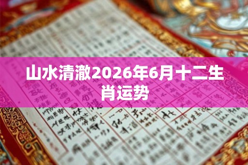 山水清澈2026年6月十二生肖运势 山水清澈2026年6月十二生肖运势