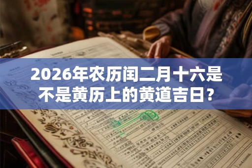 2026年农历闰二月十六是不是黄历上的黄道吉日？