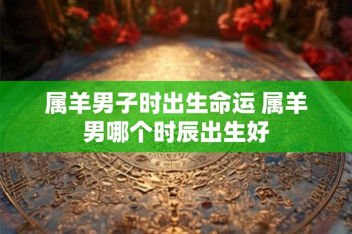 属羊男子时出生命运 属羊男哪个时辰出生好