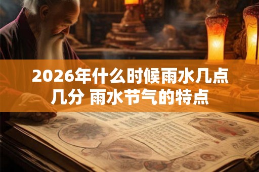 2026年什么时候雨水几点几分 雨水节气的特点