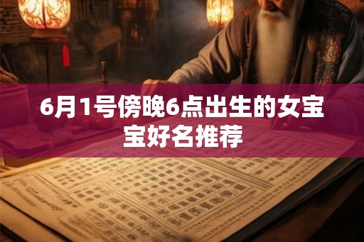 6月1号傍晚6点出生的女宝宝好名推荐