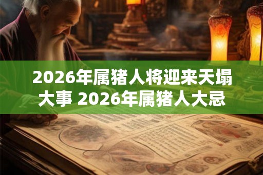 2026年属猪人将迎来天塌大事 2026年属猪人大忌