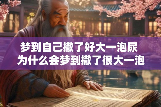 梦到自己撒了好大一泡尿 为什么会梦到撒了很大一泡尿