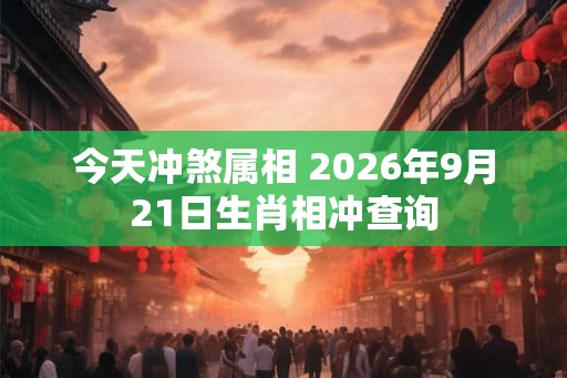 今天冲煞属相 2026年9月21日生肖相冲查询