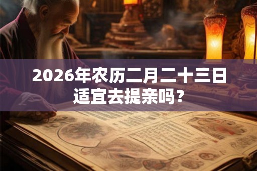 2026年农历二月二十三日适宜去提亲吗？