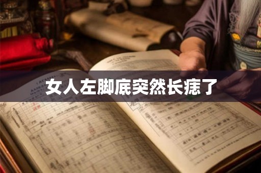 女人左脚底突然长痣了