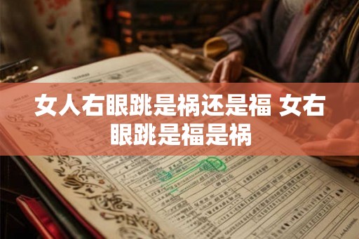 女人右眼跳是祸还是福 女右眼跳是福是祸