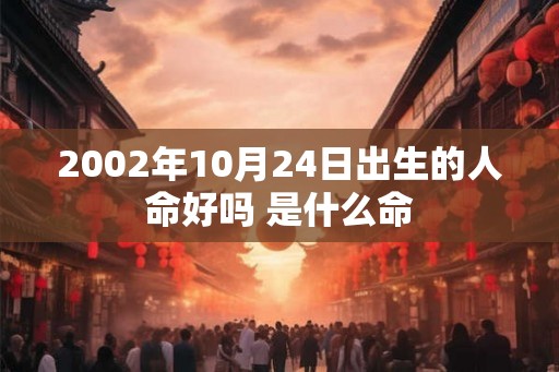 2002年10月24日出生的人命好吗 是什么命
