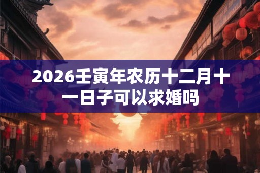 2026壬寅年农历十二月十一日子可以求婚吗 2026壬寅年农历十二月十一日子可以求婚吗