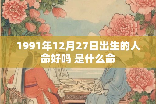 1991年12月27日出生的人命好吗 是什么命