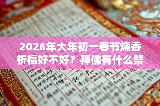 2026年大年初一春节烧香祈福好不好?拜佛有什么禁忌? 2026年大年初一春节烧香祈福好不好?拜佛有什么禁忌?