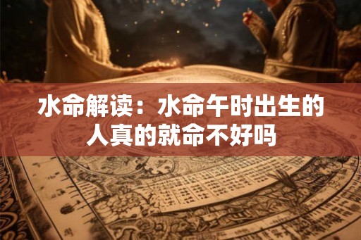 水命解读：水命午时出生的人真的就命不好吗