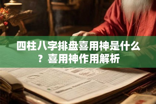 四柱八字排盘喜用神是什么？喜用神作用解析