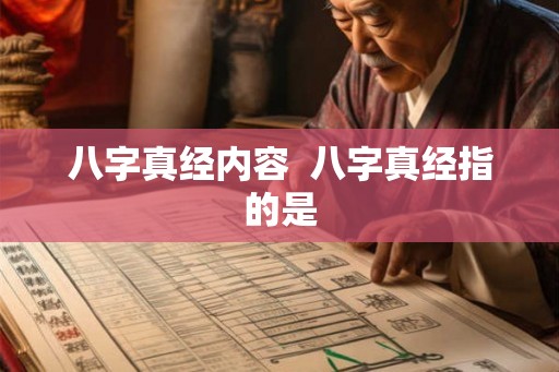 八字真经内容 八字真经指的是 八字真经内容 八字真经指的是