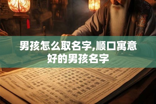 男孩怎么取名字,顺口寓意好的男孩名字