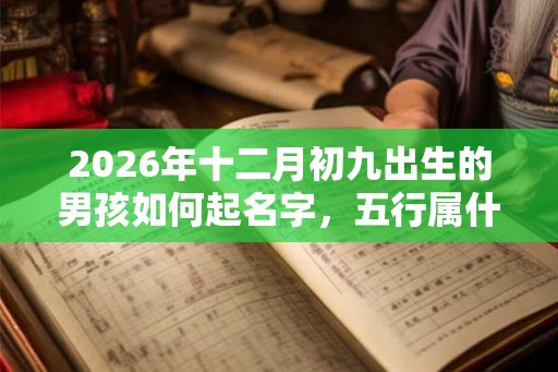 2026年十二月初九出生的男孩如何起名字，五行属什么